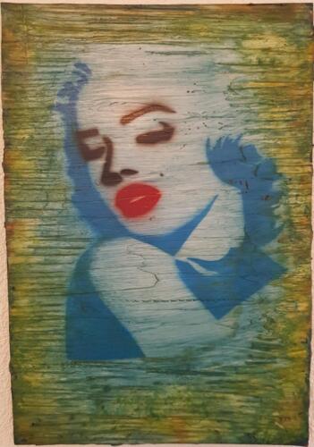 Marilyn Monroe 03.2020 acryl gel airbrush 31x44cm
